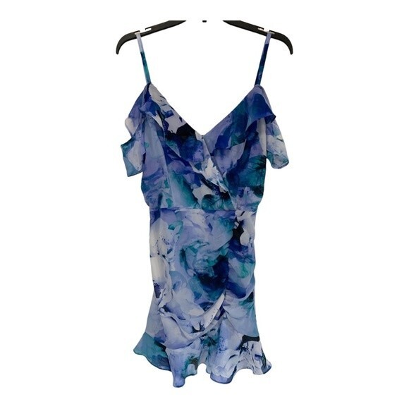 NWT By & By | Floral Mini Ruched Dress L - Picture 1 of 10